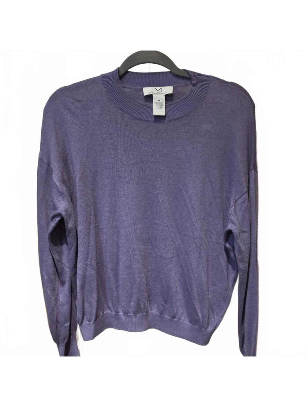 Magaschoni Viscose Blend Women's drop shoukder purple Sweater Size M
